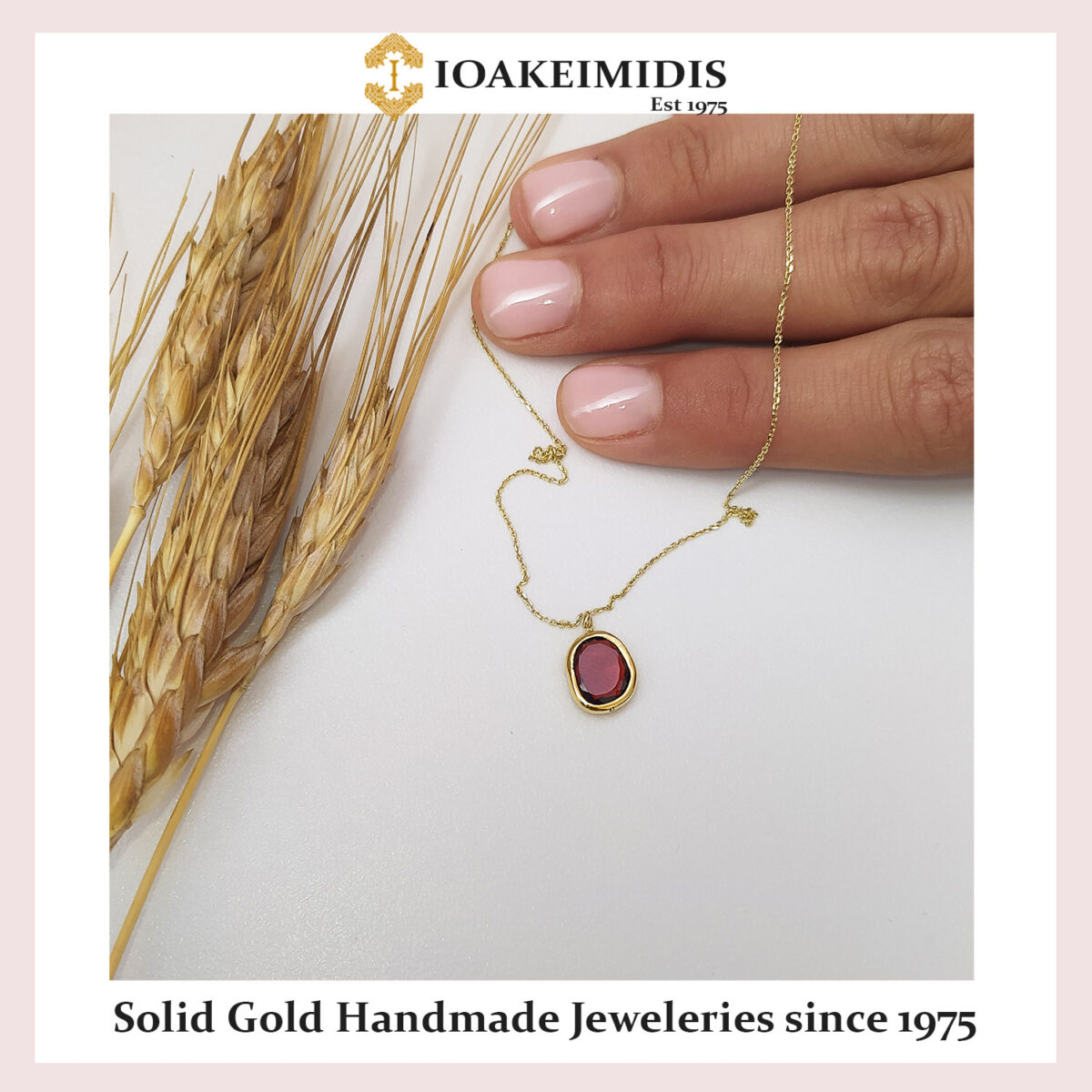 Garnet Stone Pendant Funcy cut worn Garnet Stone Pendant Funcy cut worn