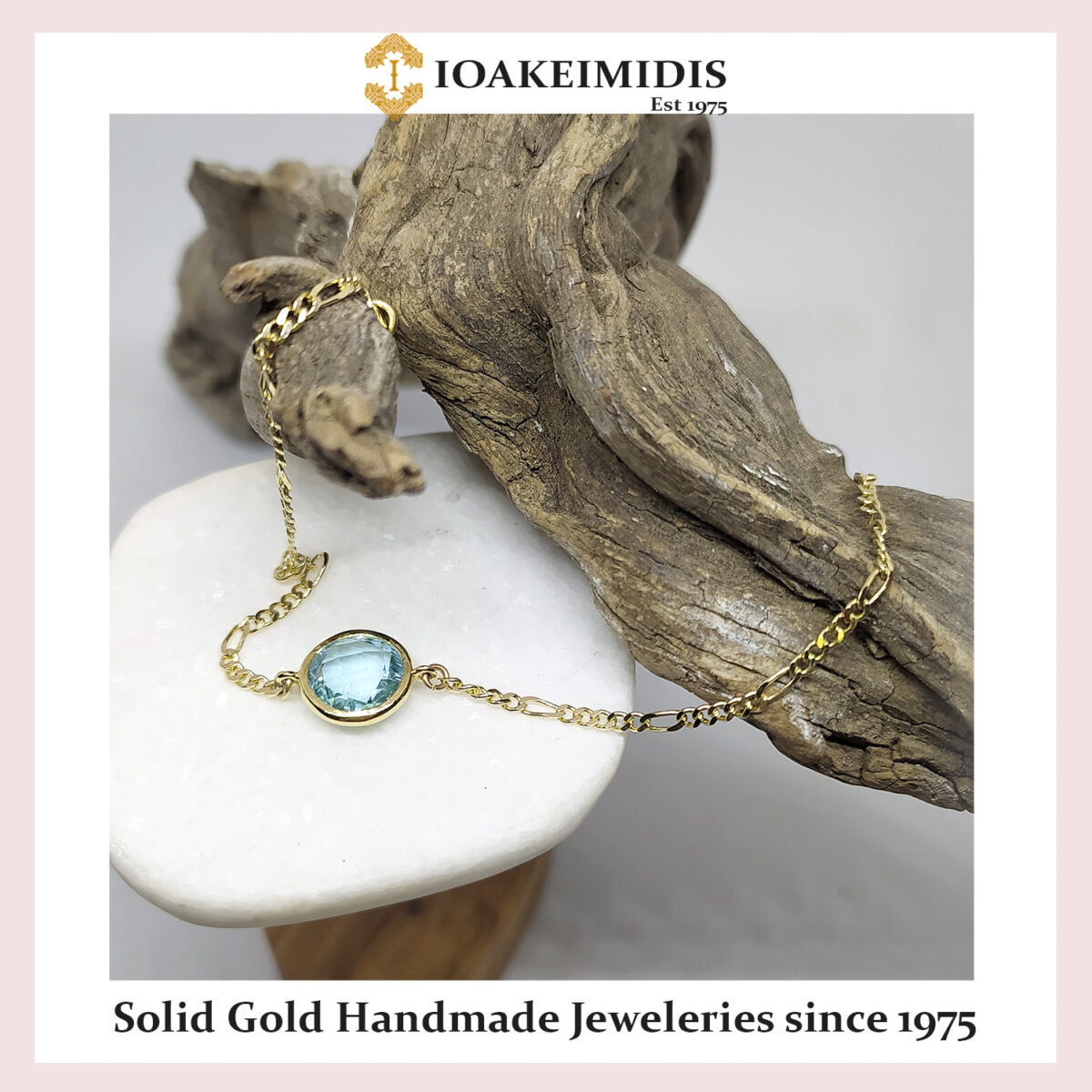 Swiss topaz gold bracelet